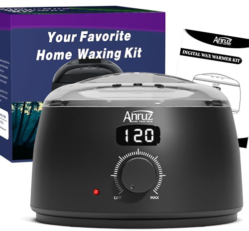 ANRUZ Professional Wax Pot Warmer,500ML Portable Digital Wax Warmer Machine with Adjustable Temperature Control, Suitable for All Types of Wax Beads