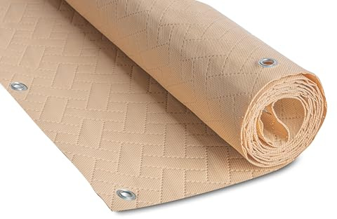 COVER IT Brise-Vue pour Balcon Premium 240 g/m² sur Mesure 85 cm Beige | Brise-Vue avec Texture gaufrée pour Balcon, terrasse et Garde-Corps