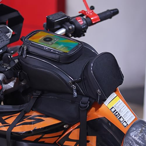Motorrad Tankrucksack für Suzuki DR-Z4S / DR-Z4SM Multifunktional Tanktasche Motorrad Touring Klarsichtfenster für Handy