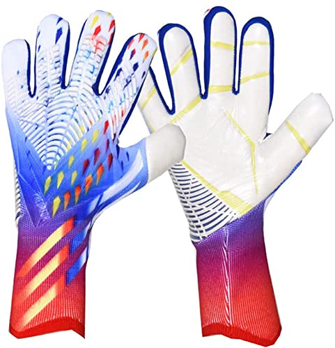 Gants de Gardien de But de Football pour garçons, Jeunes et Adultes | Paume et dos en latex de qualité supérieure, gants de football avec protection des doigts pour l'entraînement