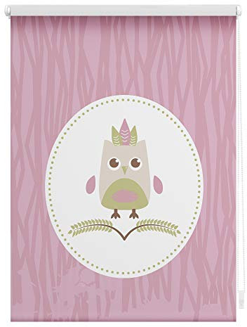 Lichtblick Klemmfix Verdunklungs-Rollo mit Motiv, ohne Bohren, Blickdicht, Seitenzugrollo, Made in Germany, Sweety - Rosa 45 x 150 cm (B x L)