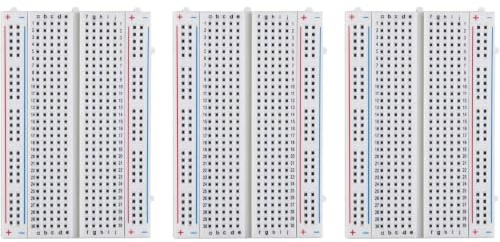 ELEGOO 3PCS 400 Points Breadboard Kit Solderless Breadboards | Prototype Boards for Arduino Proto Shield Distribution Connecting Blocks