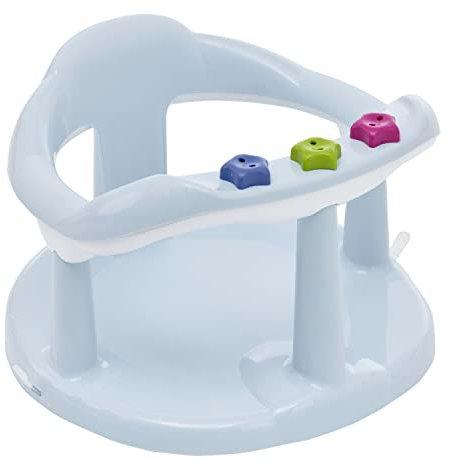 Thermobaby Anneau de bain pour Bébé Aquababy Fleur bleue - De 7 à 16 mois - Fabriqué en France