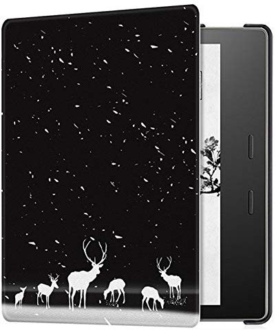 E-book Protective-Shell, Case For Kindle Oasis Ereader (9th Generation-2017 Release Only) Lightweight Smart Cover With Auto Sleep/Wake (Color : Snow Deer)