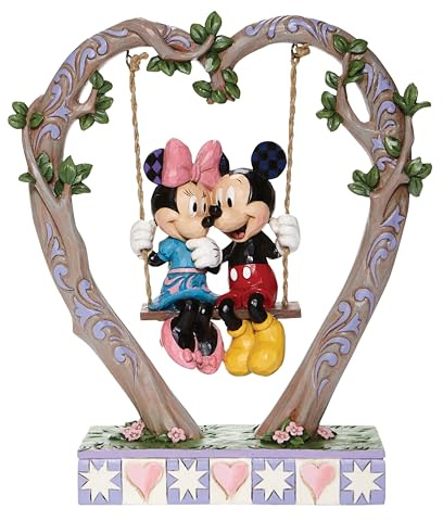 Disney Traditions Topolino e Minnie su un'altalena statuetta, altezza 23 centimetri