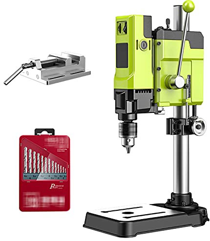 Taladro de Mesa Columna Taladro de Banco de Alta Precisión 0-2500r/min, 6 Velocidades Taladro de Columna 880W para Perforaciones de Precisión