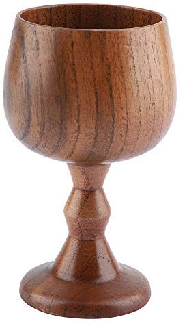 Gobelet en Bois, Calice En Bois Fait à la Main de Style Antique, 150 ML, Tasse en Bois Multifonctionnelle, Tasses à Boire au Café, au Raisin Et Au Vin pour Les FêTes Et la Pendaison de CréMaillèRe