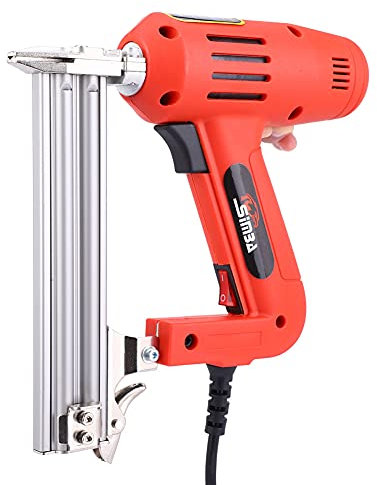 Clavadora de Enmarcado, 100 Clavos Ca 220 V Pistola de Clavos Eléctrica, 1800 W de Mano Profesional 120/min Carpintería para Carpintería(#1)
