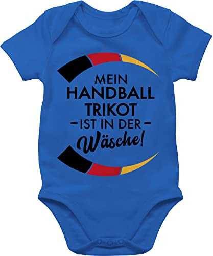 Shirtracer - Baby Body Kurzarm - 2026 - Mein Handball Trikot ist in der Wäsche - Lustig Handball WM EM Spruch Trikot Ersatz Witzig