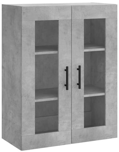 vidaXL Mobile a Parete Grigio Cemento 69,5x34x90 cm
