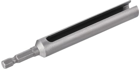 QUARKZMAN Destornillador de Tuerca Hexagonal 120mm L Ranurada 10 mm Gris | 1 Pieza, Punta de Extensión, para Instalación de Ingeniería