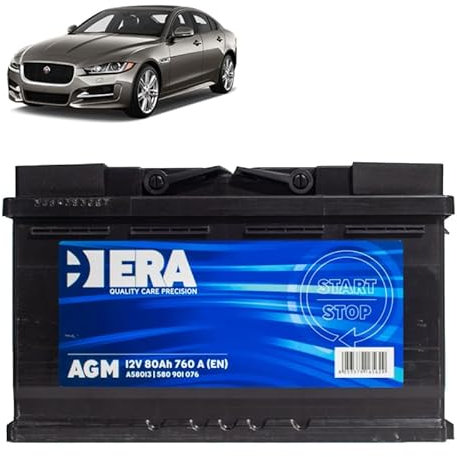 Batteria 80Ah A.G.M. per Jaguar XE 2.0d gasolio 3.0S benzina 2015+