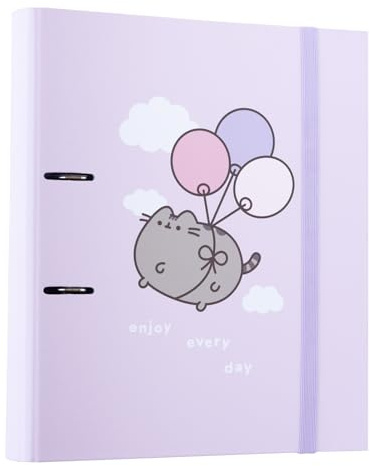 Grupo Erik Pusheen A4 Ringpärm | 27 x 32 cm | 2-Rings Mapp | Pusheen Katt Kontorsmaterial och Presenter