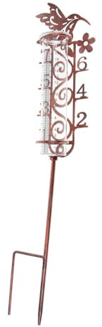 OKUMEYR Rain Gauge Decorativo Con Picchetto Misuratore Portatile Per e Cortili