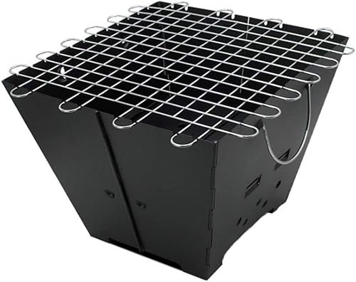 KWMAEEUID Parrilla de carbón para Barbacoa, Parrilla de Picnic al Aire Libre, Adecuada para 3-5 Personas, Parrilla de Barbacoa, Parrilla de Barbacoa Plegable portátil, Parrilla de Acero Inoxidable