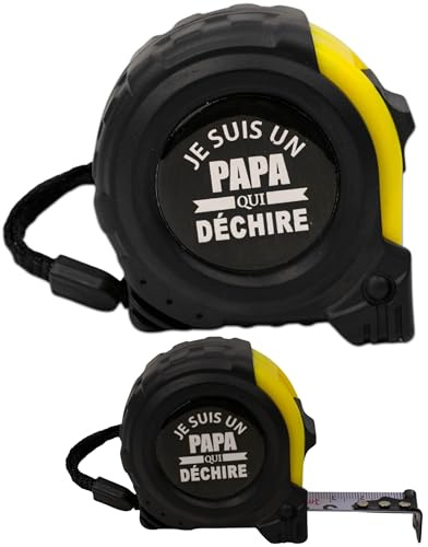 ERNESTINE - Mètre ruban je t'aime papa - cadeau fête des pères et fête des grands pères - cadeau papa accessoire homme - mètre pliant personnalisable famille - cadeau homme anniversaire Noël naissance