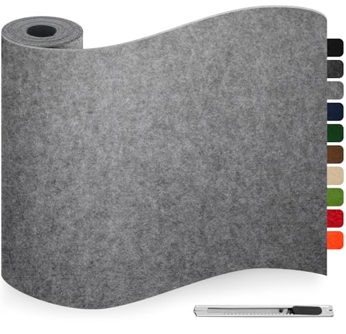 Feutrine Autocollante Gris foncé, Patins pour Meubles, Patin Chaise, 40x200cm 3mm d'épaisseur Feutre Auto-adhésifs, Antiderapant Feutrine Tampon Chaise pour Meuble, Cadre, Voiture, DIY