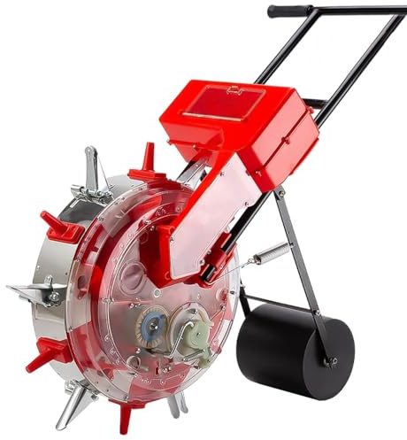 Precision Seed Sower & Fertilizer Applicator - Hand-Push Roller Planter with 7 Seedling Ports for Corn, Cotton, Soybean, Peanut - Efficient Garden Seeder Tool