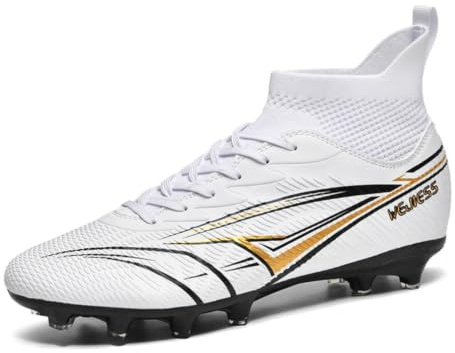 WEJIESS Scarpe da Calcio da Uomo Scarpe da Calcetto per Esterni Prato Artificiale competizioni Bambini Teenager Scarpe da Allenamento Respirabili