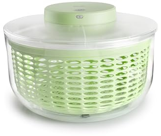 IBILI - Centrifugadora Eléctrica Spin 6 Lt, Centrifugador eléctrico de ensalada y verduras, recargable por USB, secado rápido
