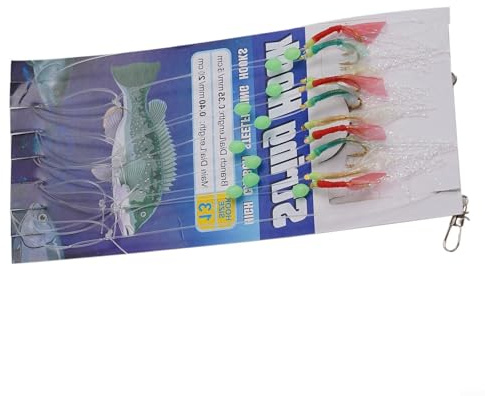 Bulevisiter Sabikis Rigs Bait 10 Hooks Fishing Lure for Herring Mackerel Sea Baitfish with Snap Swivel Stainless Steel String Hook Rig Set for(13#)