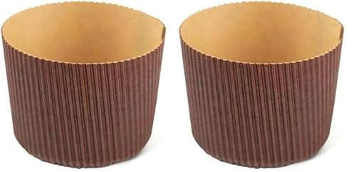 Decora, 0320168 12 Formes pour Panettone de 100 g, en papier rigide en cellulose pure, Résiste à des températures de 200 °, Idéales pour réaliser un panettone maison, Fabriquées en Italie. (Lot de 2)