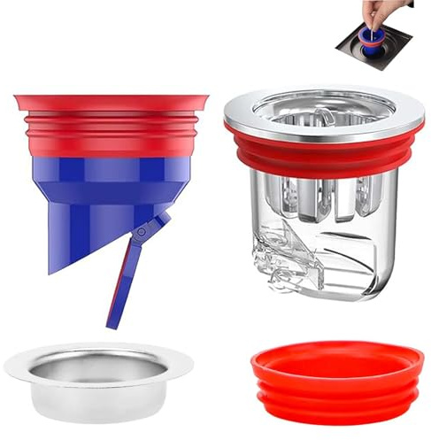 JOYOLA 2 Stück Geruchsverschluss Dusche Bodenablauf Kern, 33-52mm Duschstöpsel Geruchsstopper Abfluss, Geruchshemmender Duschverschluss, Ablaufstopfen, Boden-Ablaufkern,für Küche Keller