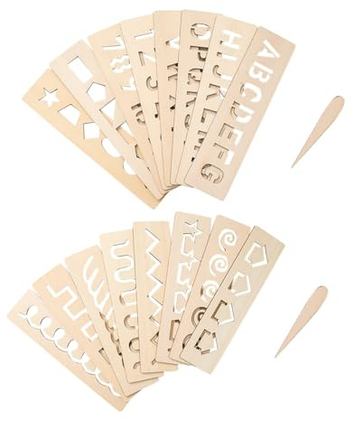 GARVALON Tablero de Madera Educativo para 16 Piezas, Juego de Aprendizaje Letras y Formas Geométricas, Material Didáctico para Escritura, Reconocimiento y Desarrollo Cognitivo Infantil