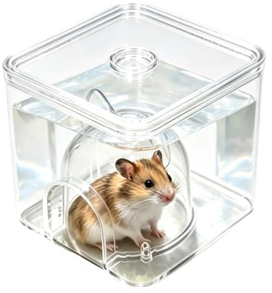Quorvex enfriamiento hámster Cueva Fría Transparente | Cama Refrescante de Animales Pequeños Para Pequeñas Mascotas como Petauro del Azúcar, Erizo y Hurón, en Jaula de Interior,
