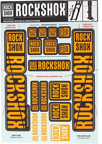 RockShox Ersatzteile Aufklebersatz 35mm Doppelkrone Neonorange, Boxxer/Domain Doppelkrone, 11.4318.003.517, orange, Standard, 11.4318.003.517