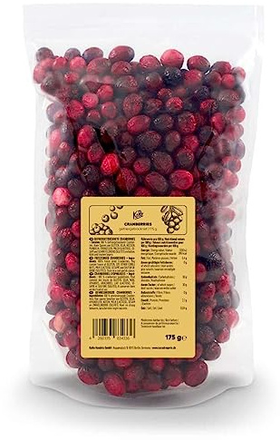 KoRo - Cranberries liofilizzati 175 g - Mirtilli rossi essiccati a freddo - 100% frutta