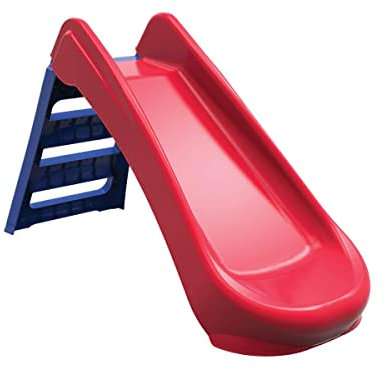 PalPlay Junior Faltbare Rutsche für Kleinkinder und Kinder ab 18 Monaten + Kinder Outdoor Spielgeräte. Ideale erste Rutsche für Kleinkinder und junge Kinder, Rot/Blau