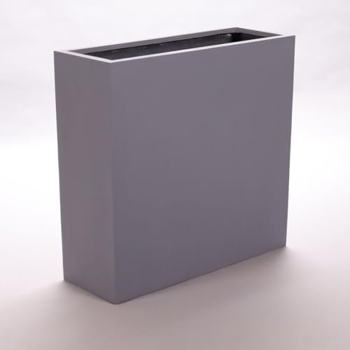 Elegant Einrichten Pflanzkübel Blumenkübel Pflanztrog Blumentrog Fiberglas als Raumteiler 108x40x100cm Grau