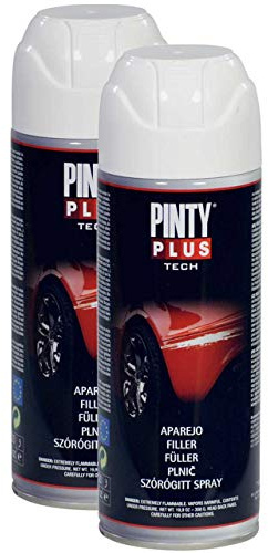 PINTY PLUS Pintyplus Tech - Spray de relleno, acrílico blanco, 400 ml, 2 unidades