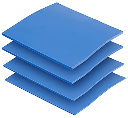 OwlTree 4 Pack Thermal Pad,100x100mm 0.5mm 1mm 1.5mm 2mm Highly Efficient Thermal Conductivity 6.0 W/mK,Heat Resistant Silicone Thermal Pads for Laptop Heatsink CPU GPU SSD IC LED Cooler