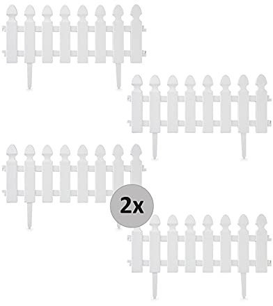 HTI-Living Zierzaun Palisade Nessa Beeteinfassung Beetbegrenzung 480 cm