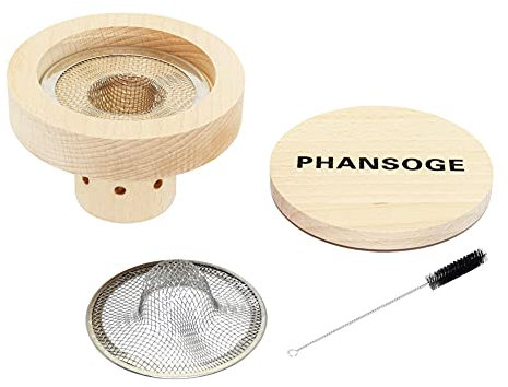 Holz Cocktail Schornstein Smoker Kit für Getränke, altmodischer Smoker für Cocktail, Glasaufsatz Whiskey Smoker Infuser (Holzspäne nicht enthalten)