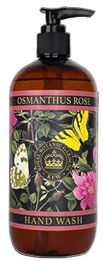 The English Soap Company Kew Gardens Hand Wash, Refreshing Botanical Wash with a Rich Lather, Enriched with Soothing Aloe Vera and Vitamin E, Osmanthus Rose Scent 500ml