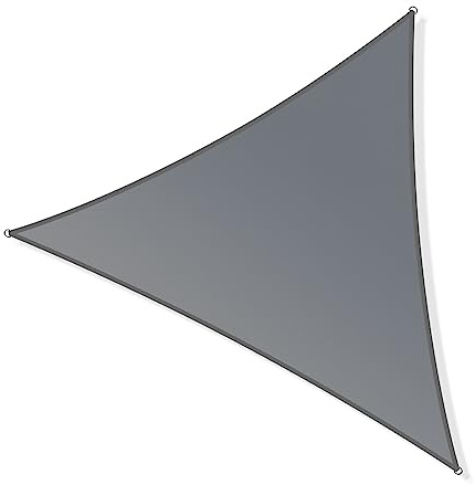 Toboli Toldo Triangular 4,2x4,2x6m Vela de Sombra protección UV 30+ para jardín, terraza y balcón