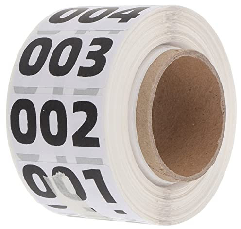 COHEALI 1 Rolle Aufkleber Etikett mit Lagernummer klare Etiketten Kreisetiketten inventaretiketten zahlen sticker Inventarabziehbilder runde nummerierte Abziehbilder Anzahl Applikationen