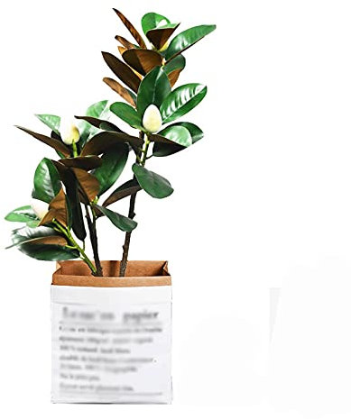 Künstlicher Bonsai-Baum Künstlicher Baum 29 Zoll hoch, gefälschte Magnolienbaum-Topfpflanze mit Blumen, perfekte Kunstpflanzen im Topf for drinnen und draußen, Haus, Heimbüro Bonsai Kunstpflanze