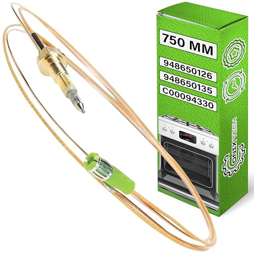 Gas Fire Thermocouple for Gas Cooker and Gas Oven 750 mm 948650135 for Smeg | C00094330 for Ariston for Indesit for Hotpoint - Warranty 5 Years - ONIX TECH