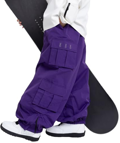SNOWVERB Snowboardhose für Damen und Herren, Baggy, wasserdicht, Unisex, Schnee-Cargohose, warme Isolierung, Skihose