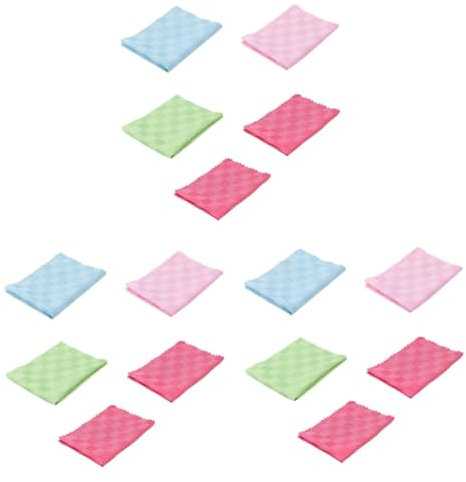 Beavorty 3 Juegos Paño De Limpieza De Vidrio Trapos De Microfibra Toallas De Microfibra Paño De Fregar Bayeta Escurreplatos Toalla De Lavado Paño De Lavado Fibra Extrafina 5 Piezas * 3