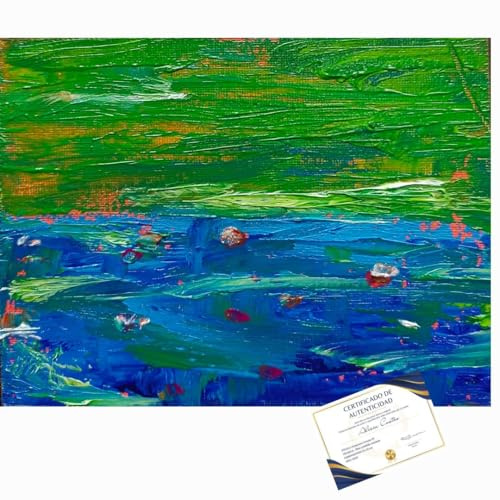 LELE MAKE PRIMAVERA ESTATE III. Quadro decorativo originale dipinto a mano | Pittura ad olio astratta per soggiorno o ufficio | Arte originale | Include scatola regalo | Arte moderna