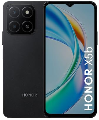 HONOR X5b Dual SIM 4G LTE Smartphone | 64GB ROM + 4GB RAM | 6.56 90Hz Display | 5200mAh Battery | 13MP Camera | Android 14 | Global Version | Face & Fingerprint Unlock (Midnight Black)