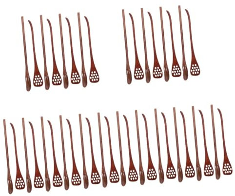Cabilock 40piezas Cucharas De Madera Para Café y Utensilios De Cocina Elegantes y Prácticos Para Bebidas y Ingredientes