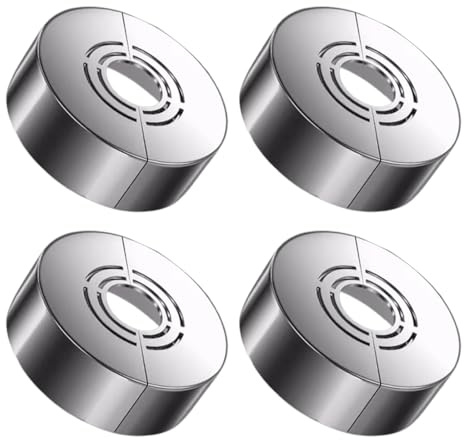 SGERUFZ 4 Stück Edelstahl Rosetten Abdeckung für Rohre, Duscharmatur Wasserhahn Heizungsrohr (20 mm)