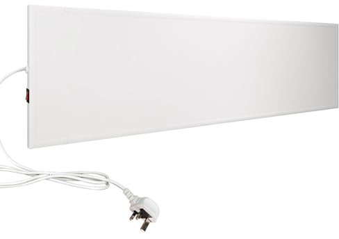 byecold 350W Far Infrared Pane Electric Heater Panel Wall Mounted, Overheating Protection Energy Efficient Electric Heater with Switch for Living Room/Bedroom -1220 * 320mm