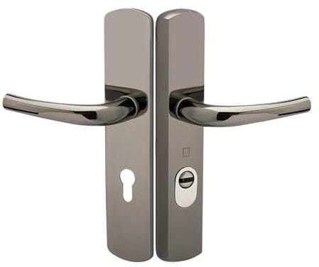 Heracles Poignée blindée double béquille ÉLEGANCE entraxe 70 mm Miroir